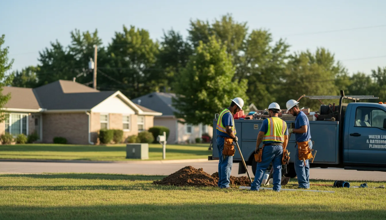 Residential water line and bathroom plumbing service in Vance, MS